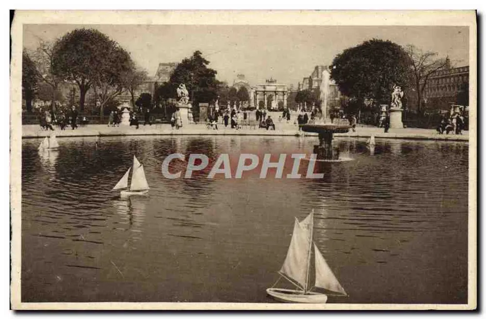 Jardin des Tuileries — Der Bassin — Edition la Cigogne, Paris - Vorderseite