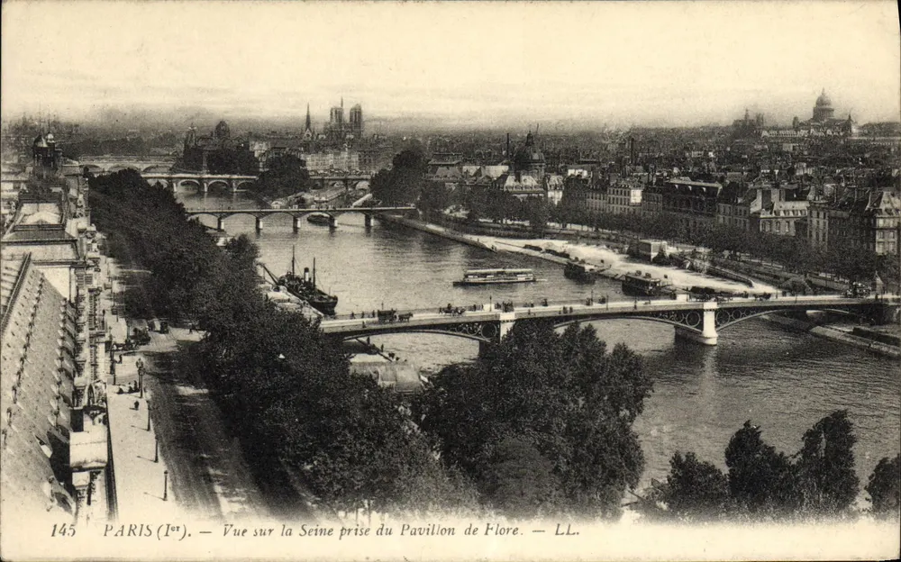 Paris (1er) — Ansicht der Seine vom Pavillon de Flore — LL. — Nr. 145 - Vorderseite