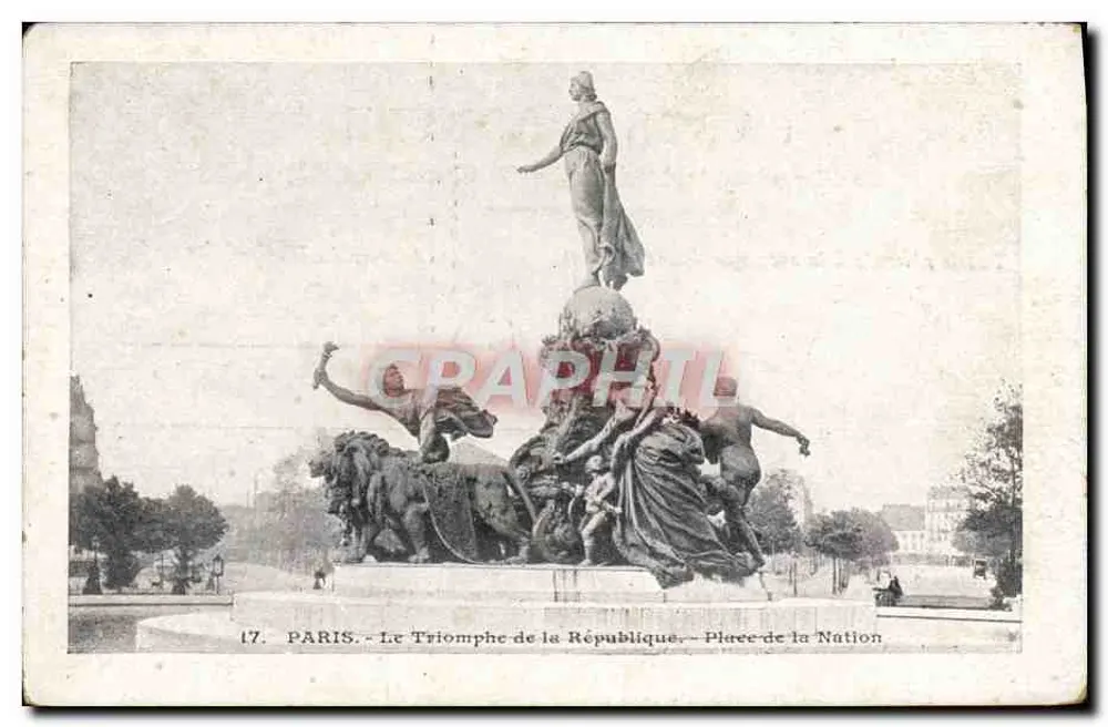 Paris - Le Triomphe de la République - Place de la Nation - n°17 - Recto