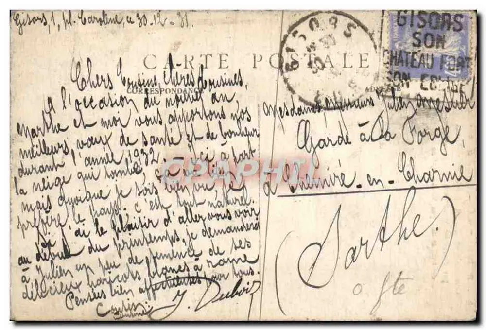 Paris (1º arrondissement) — A Capela Santa — Bilhete postal moderno n°33 - Verso
