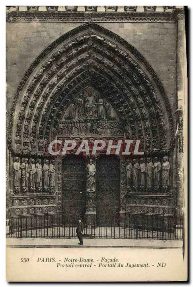 Paris - Notre-Dame - Zentralportal - Gerichtsportal - ND - Vorderseite