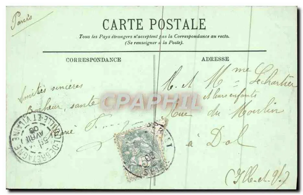 Paris — O Trocadéro — LL. — n° 243 - Verso