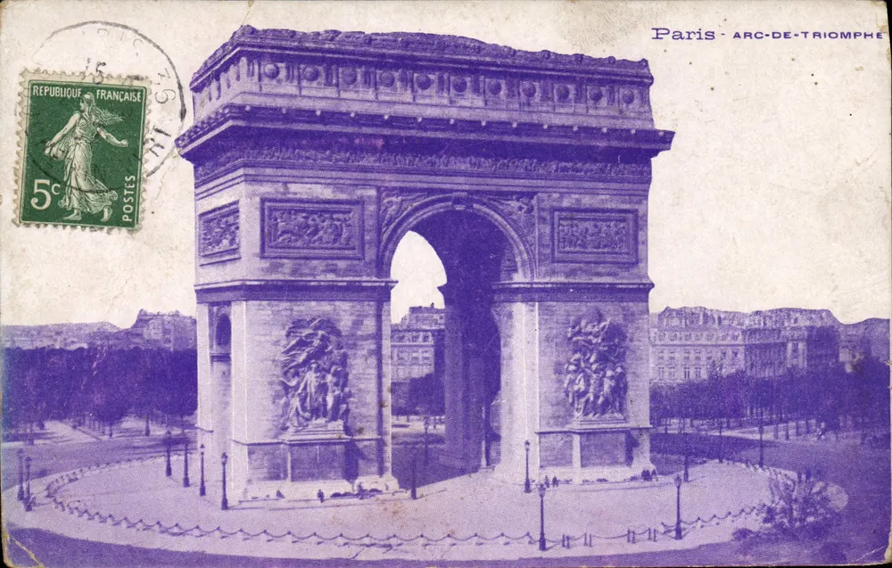 Paris — Arc de Triomphe — éditeur non visible, n° de série non lisible - Frente