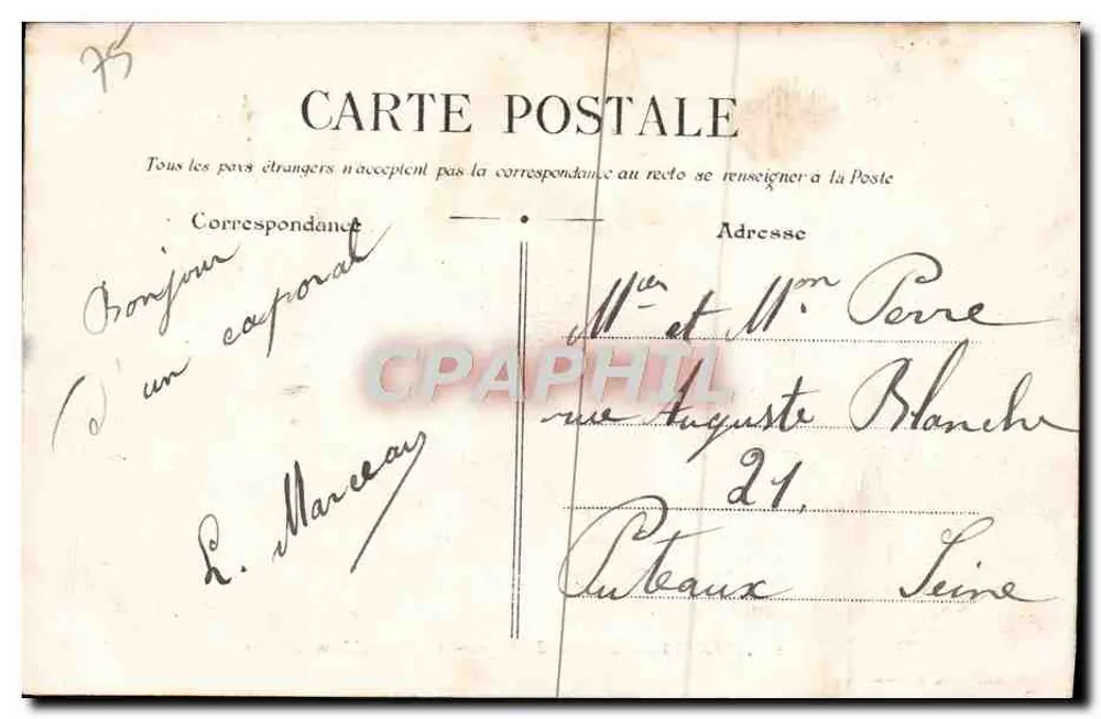 Paris - Bois de Boulogne - Pavillon d'Armenonville — Magasins Réunis, Nr. 199 - Rückseite