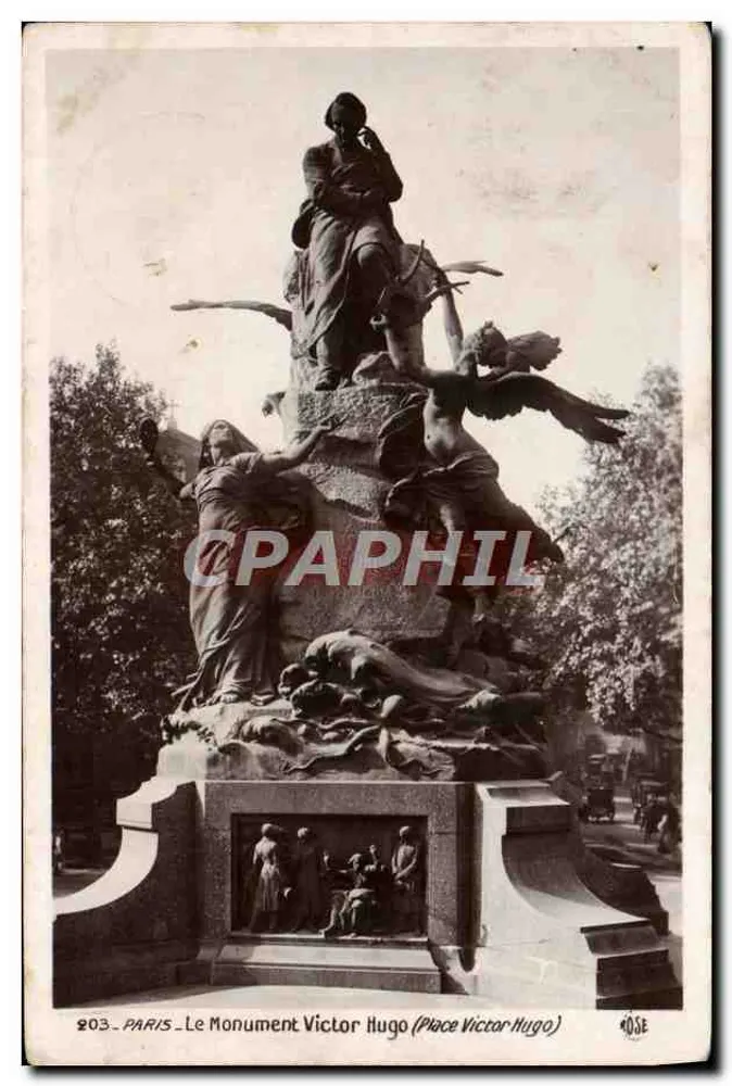 पेरिस - विक्टर ह्यूगो का स्मारक (विक्टर ह्यूगो स्क्वायर) — प्रकाशक रोज़, संख्या 203 - आगे