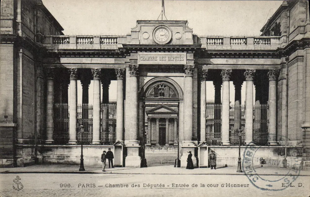 PARIS — Kammer der Abgeordneten — Eingang zur Cour d'Honneur — E.L.D. n°996 - Vorderseite