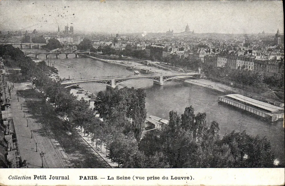 PARIS — Die Seine (Ansicht vom Louvre) — Sammlung Petit Journal - Vorderseite