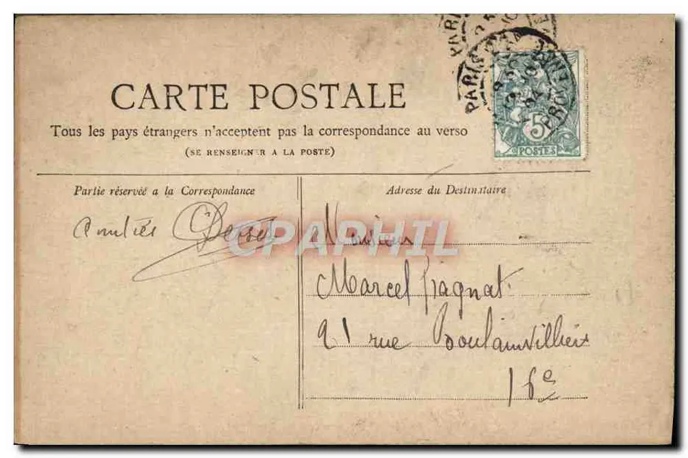 PARIS — Die Seine (Ansicht vom Louvre) — Sammlung Petit Journal - Rückseite