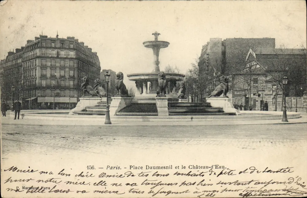 Paris - Place Daumesnil und das Château-d'Eau — P. Marpouset, n° 456 - Vorderseite