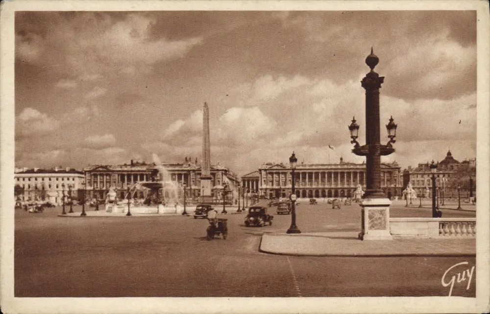 Place de la Concorde — Paris — Verlag André Leconte, Nr. 1037 - Vorderseite