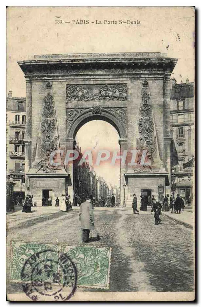 Paris — A Porta Saint-Denis — Cabinet Bachelier, n°133 - Frente