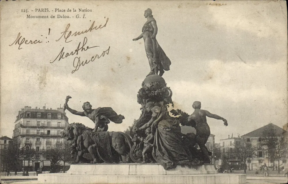 Paris - Place de la Nation - Denkmal von Dalou - G. I. - Vorderseite