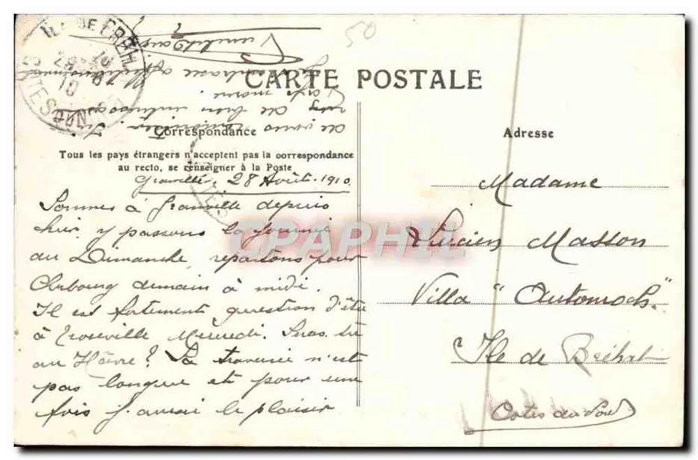 Monte-Santo-Michel — Vista geral (Lado Sul) — Manche — 193 — editor não identificado - Verso