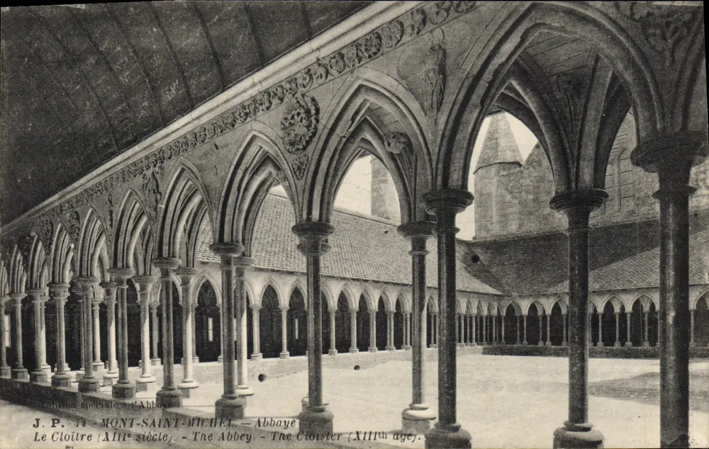 Monte-Santo-Michel — O Claustro (século XIII) — J.P. 74 - Frente