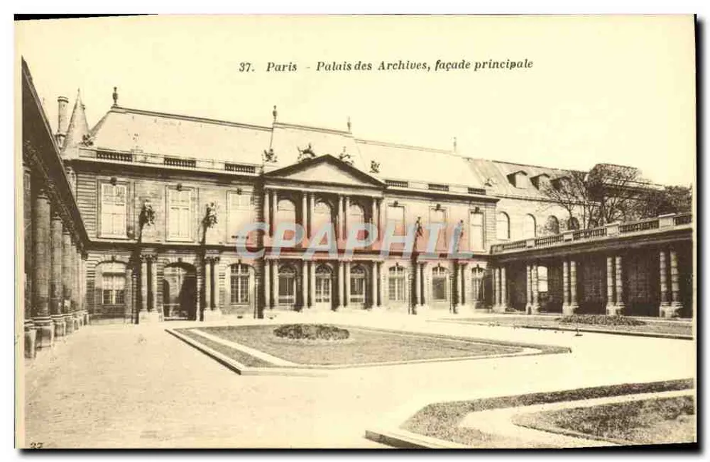 Parijs - Paleis der Archieven, hoofdfacade — n° 37 - Voorkant