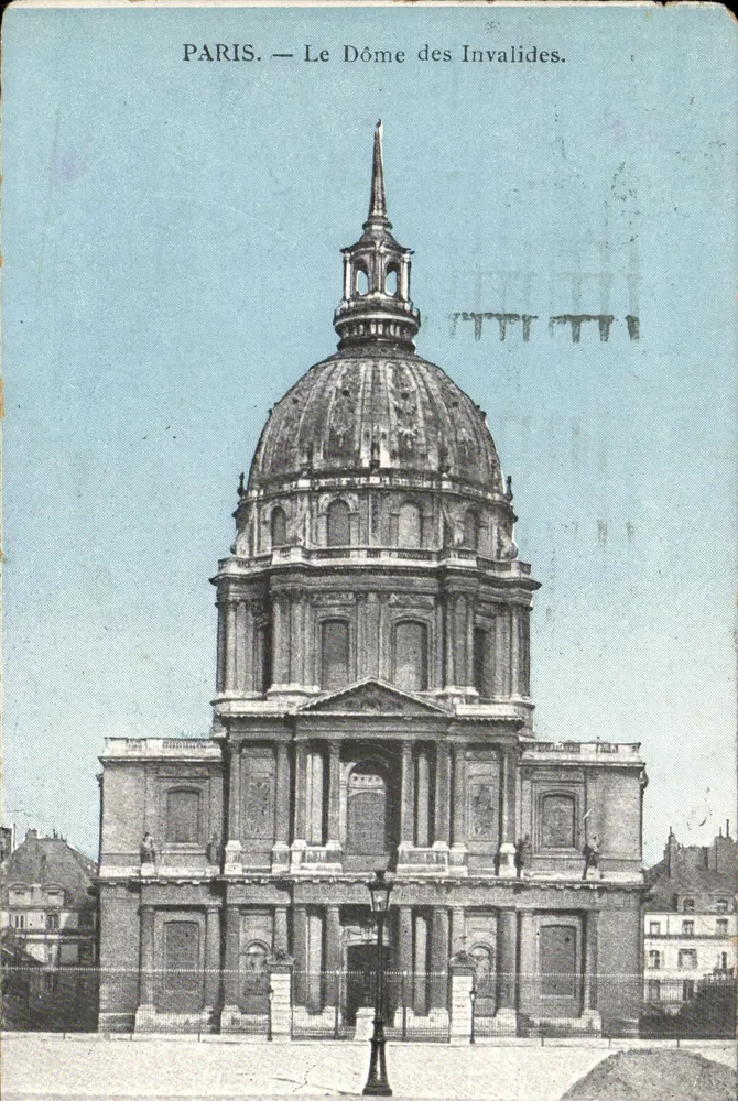 Paris — O Dôme dos Invalides — Editor não identificado, número de série não visível - Frente