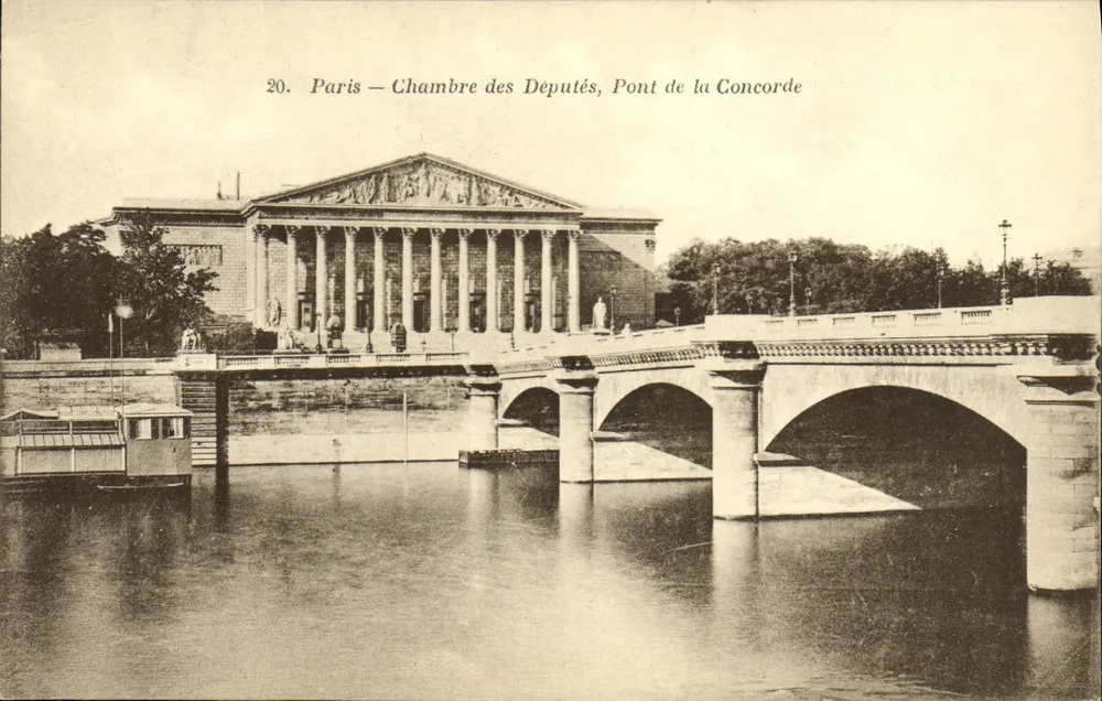 Paris — Chamber of Deputies, Pont de la Concorde — Verlag: Paris — Nr. 20 - Vorderseite