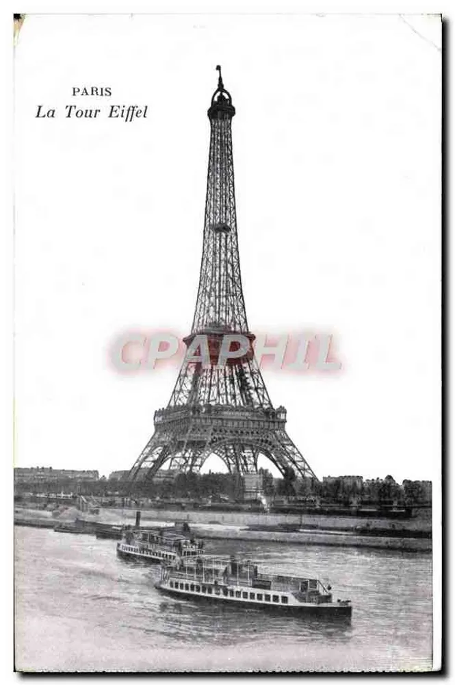 Paris — La Tour Eiffel vue du fleuve — éditeur CPAPHIL - Voorkant