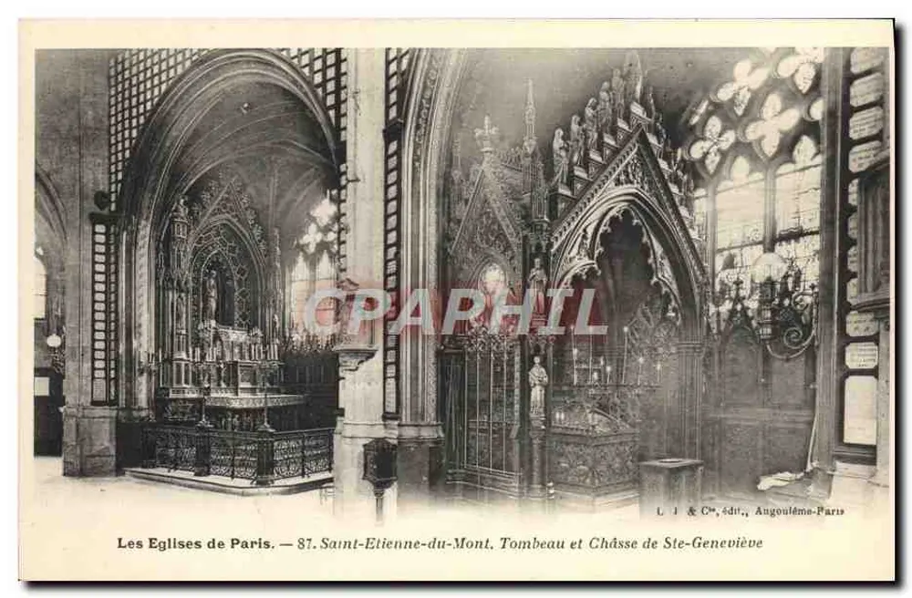 Saint-Etienne-du-Mont — Grab und Reliquiare der Heiligen Geneviève — L. J. & Cie, Verlag, Angoulême-Paris - Vorderseite