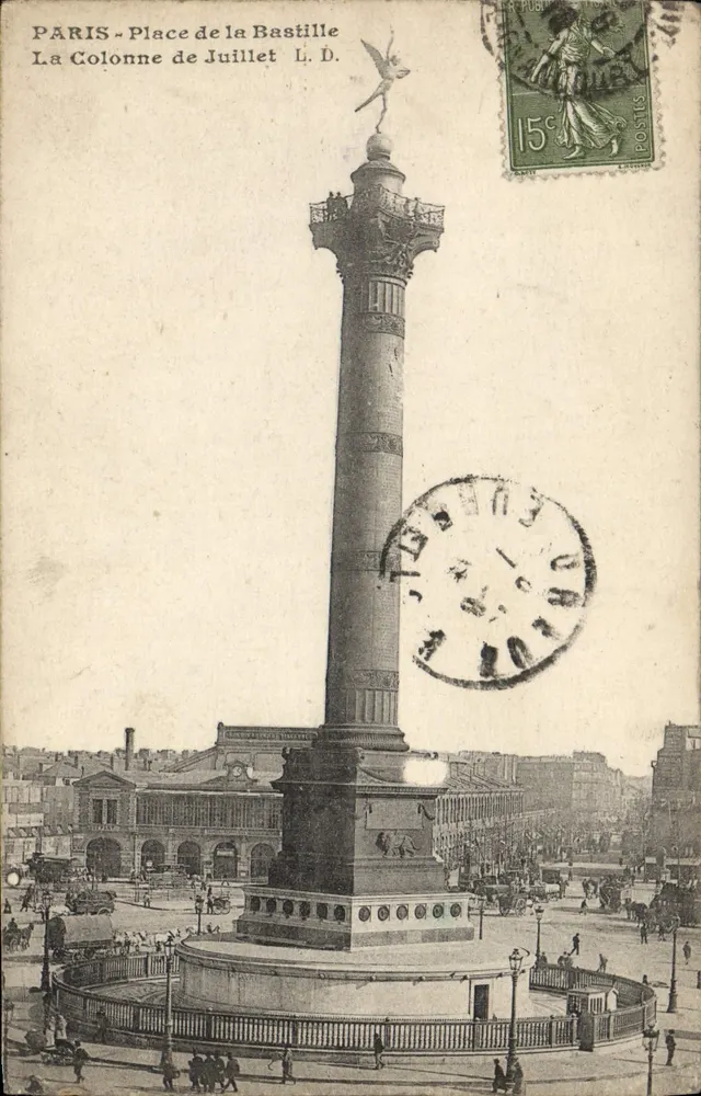 PARIS - Place de la Bastille — Die Säule von Juli L.D. - Vorderseite