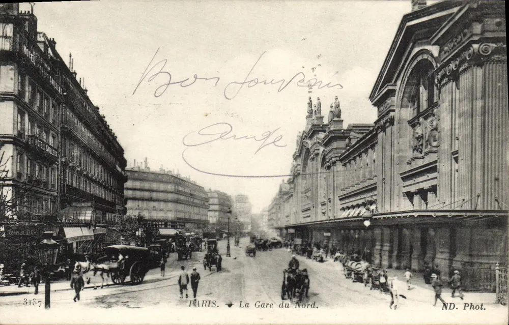 Paris — A Estação do Norte — ND. Fot. - Frente