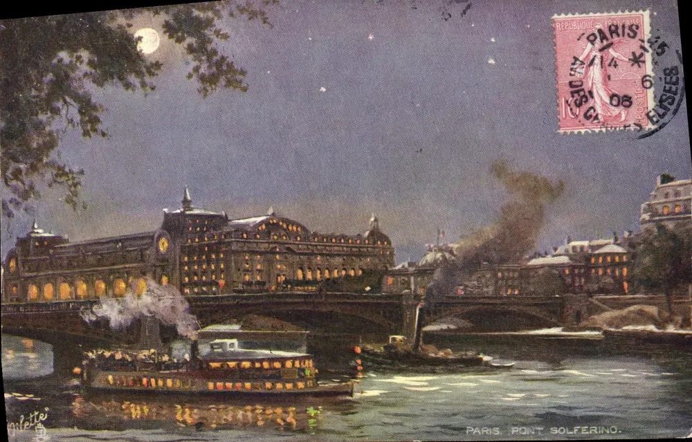 Paris - Solferino-Brücke — Nachtsicht — Gilette, Nr. 102 - Vorderseite