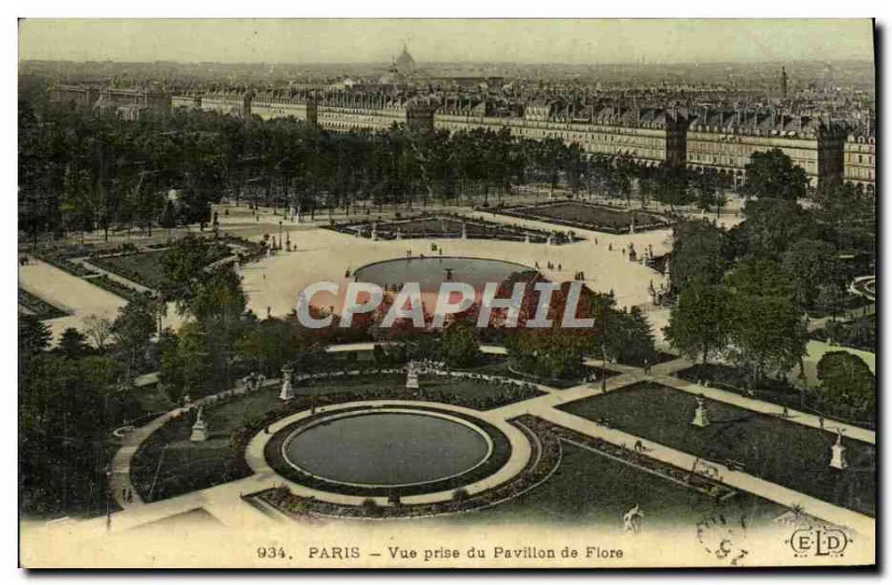 PARIS — Ansicht vom Pavillon de Flore — Verlag E.D. n° 934 - Vorderseite