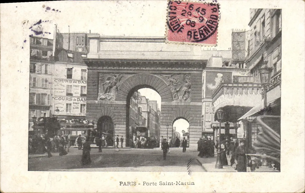 PARIS - Porta Saint-Martin — editor Bernard, n° 1645 - Frente