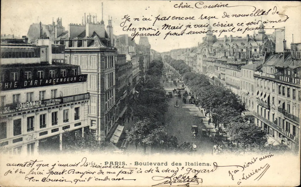 Paris - Boulevard des Italiens — vista urbana — editor Journaux, n° 5161 - Frente