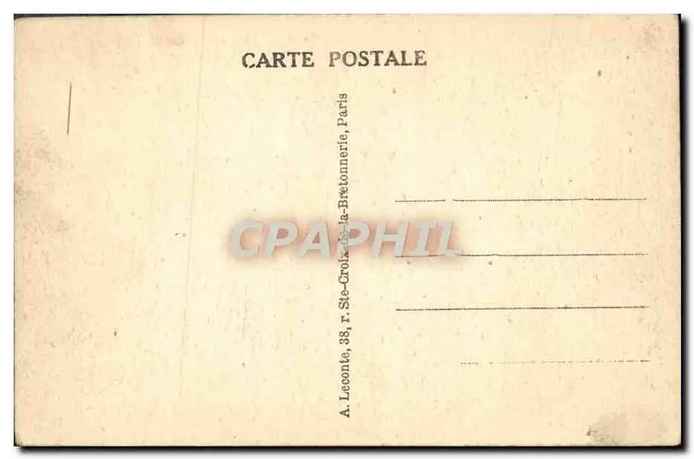 PARYŻ — Pałac Mutuałności — A. Leconte, r. Ste-Croix-de-la-Bretonnerie, Paryż - Rewers