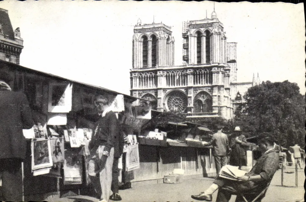 Paris — Quais de la Seine — Notre-Dame, die Buchhändler. - Vorderseite