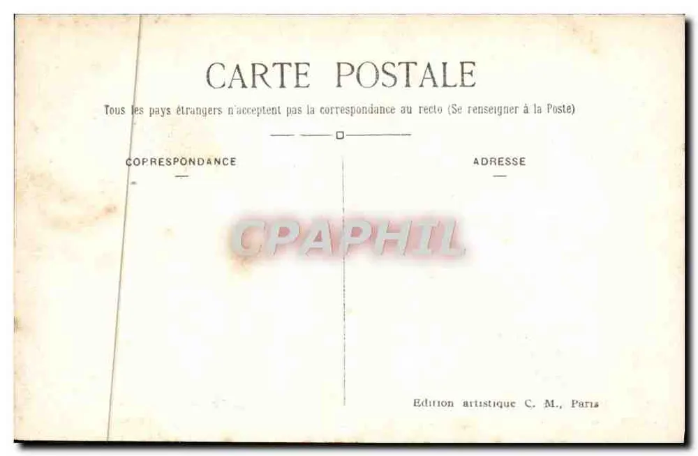 Paris (6e arrondissement) — A Fonte Médicis — C. M. n° 330 - Verso