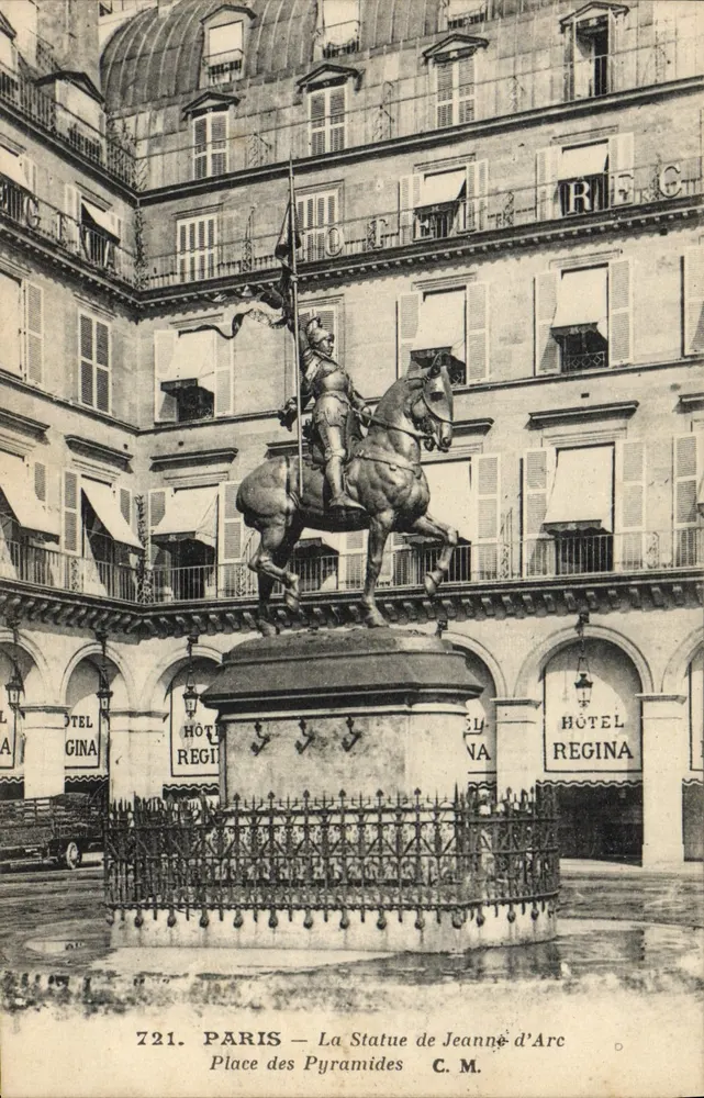 Paris — Die Statue der Jeanne d'Arc — Place des Pyramides — Edition C. M. - Vorderseite
