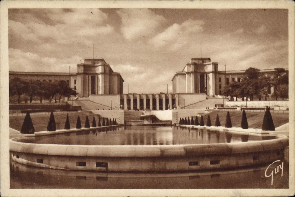 Palais de Chaillot — Ausblick von den Gärten — Verlag GUY - Vorderseite