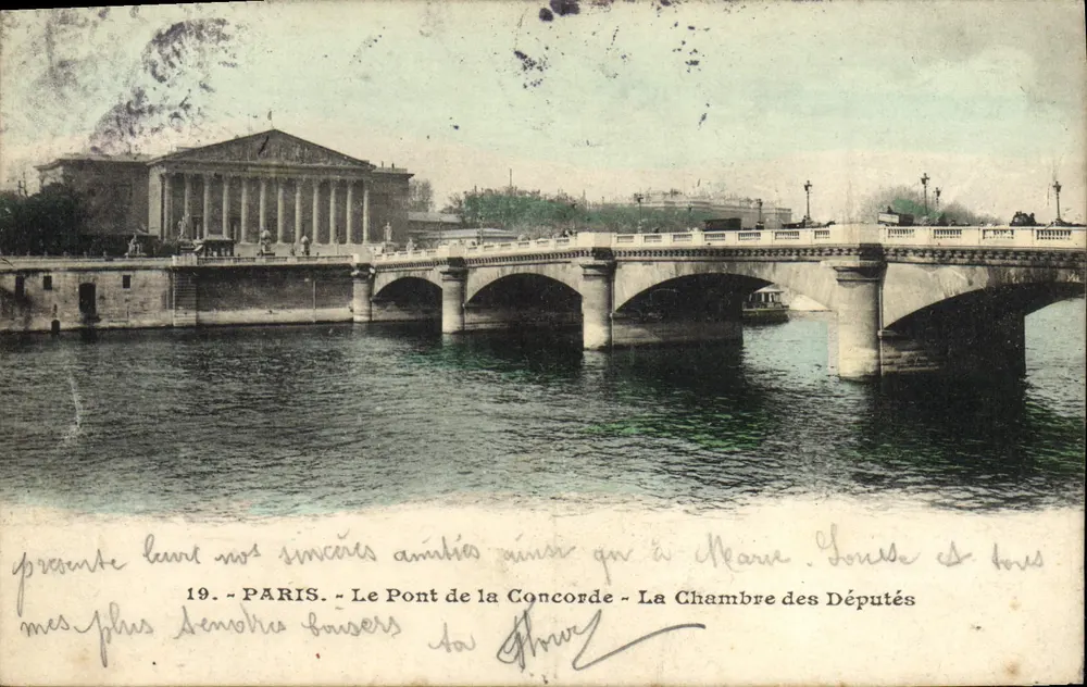 Paris - Der Concord-Brücke - Das Abgeordnetenhaus - Vorderseite