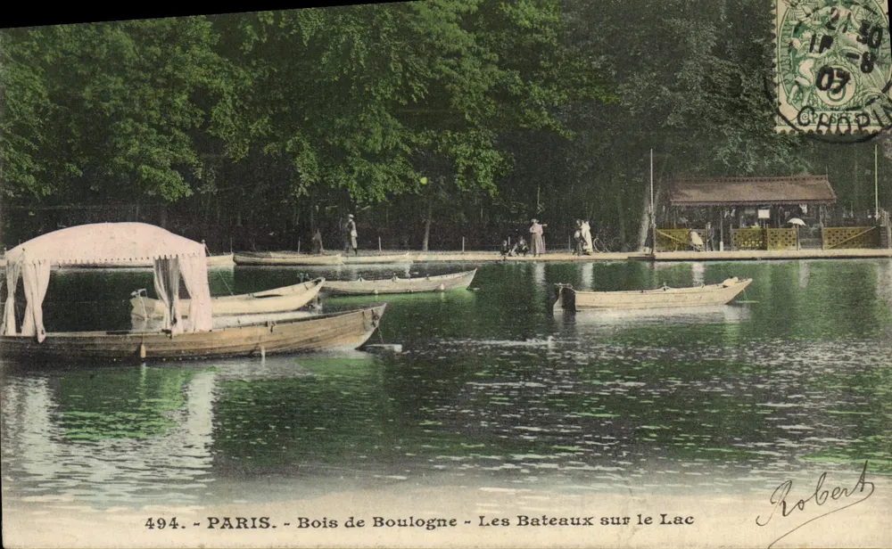 Paris - Bois de Boulogne - Boote am See — Robert, n°494 - Vorderseite