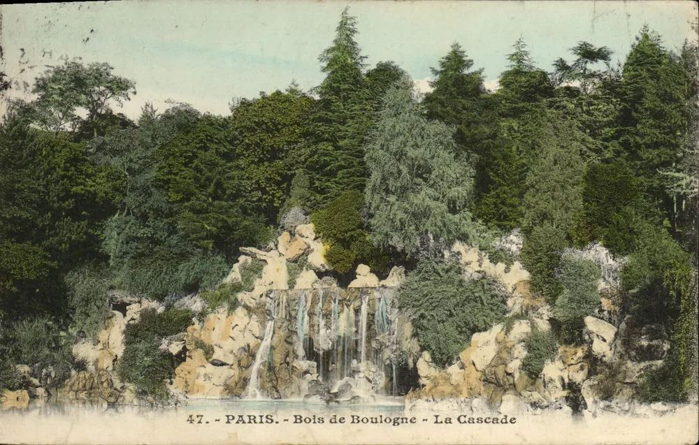 Bois de Boulogne - A Cascata — Paris — n°47 - Frente