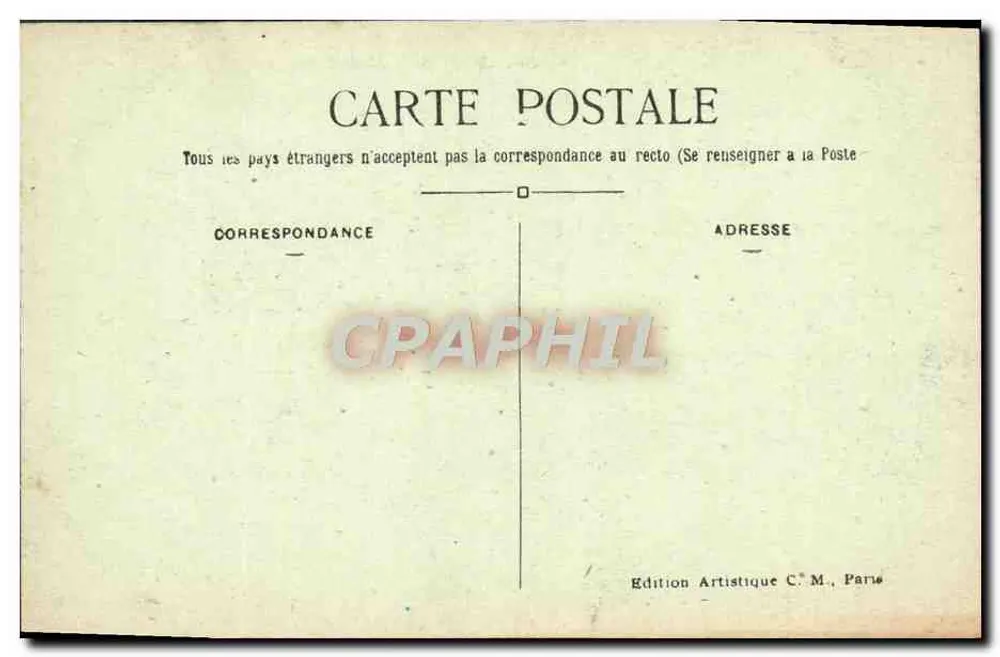 Paris — A Conciergerie — C.M. n°59 - Verso