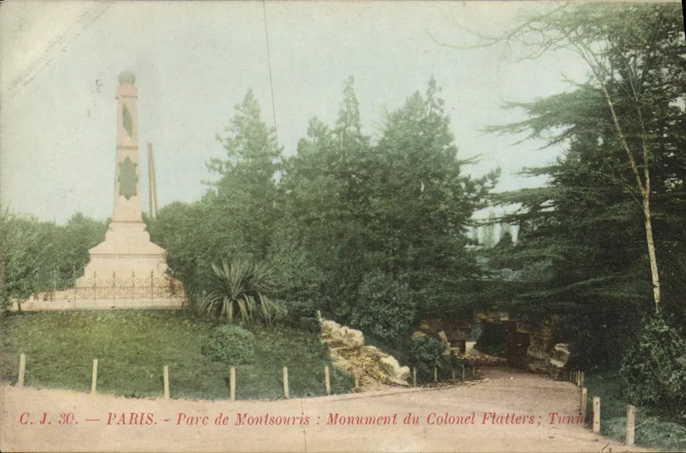 Parc de Montsouris - Denkmal des Colonel Flatters ; Tunnel — C. J. 30 - Vorderseite