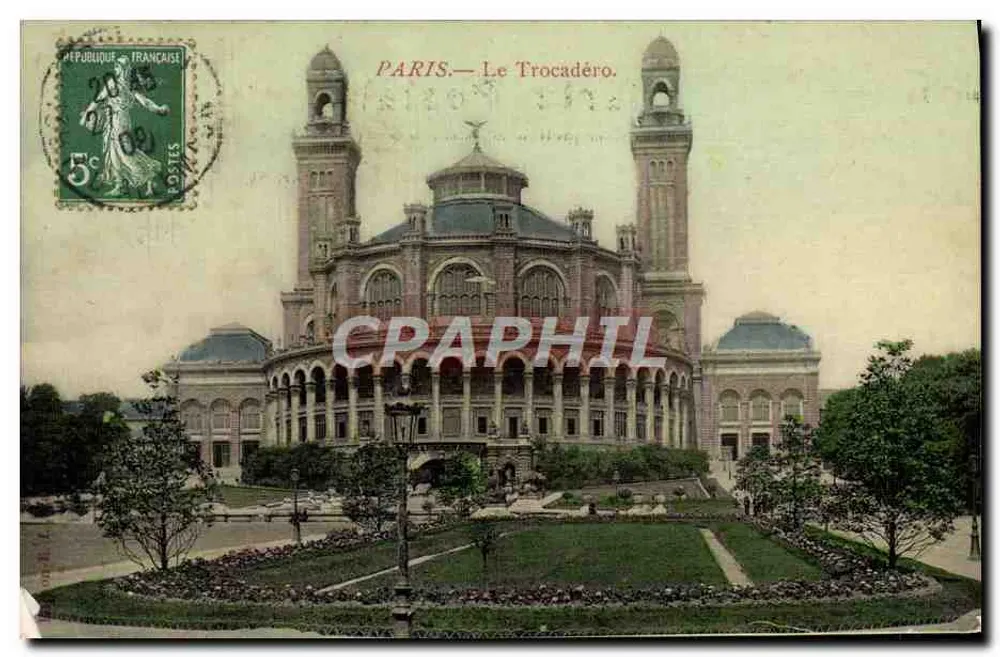 PARIS — El Trocadéro — Editor: Sizot, n° 1372 - Anverso