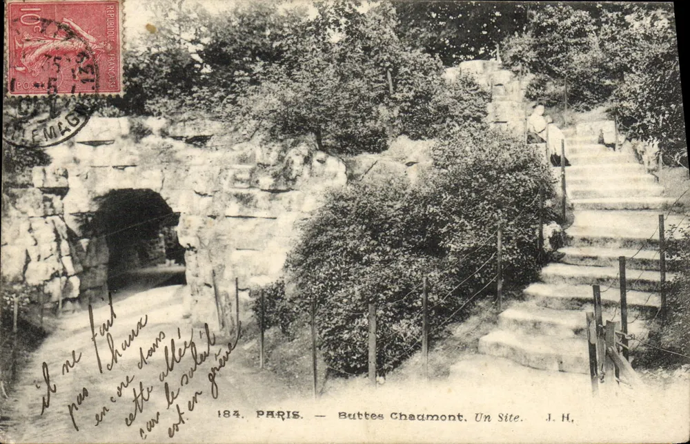 Buttes Chaumont — Um Site — J. H., n° 184 - Frente