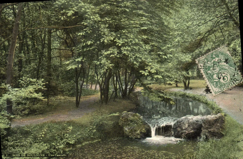 Bois de Boulogne - Uma Cascata — editor L.V. & Cie, n°9 - Frente