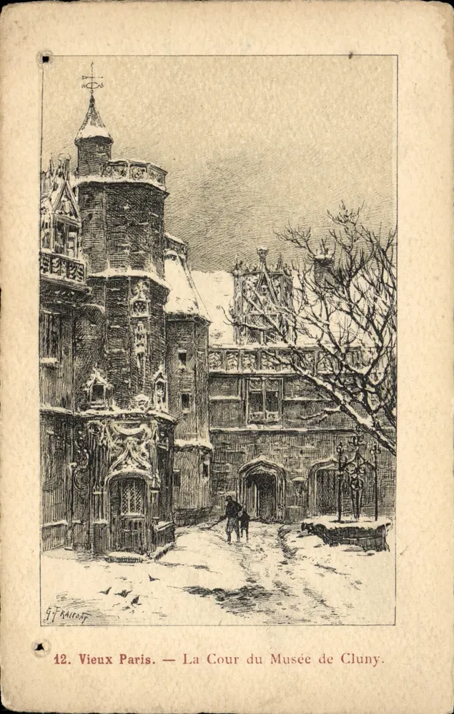 Vieux Paris — La Cour du Musée de Cluny — Éditeur G. Fragon - Frente