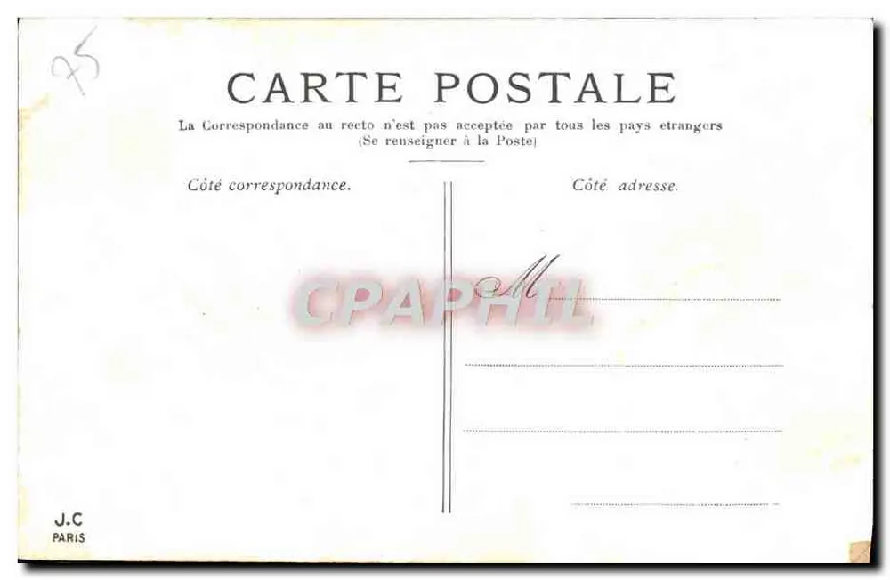 Paris — A Madeleine — J.C. Paris - Verso
