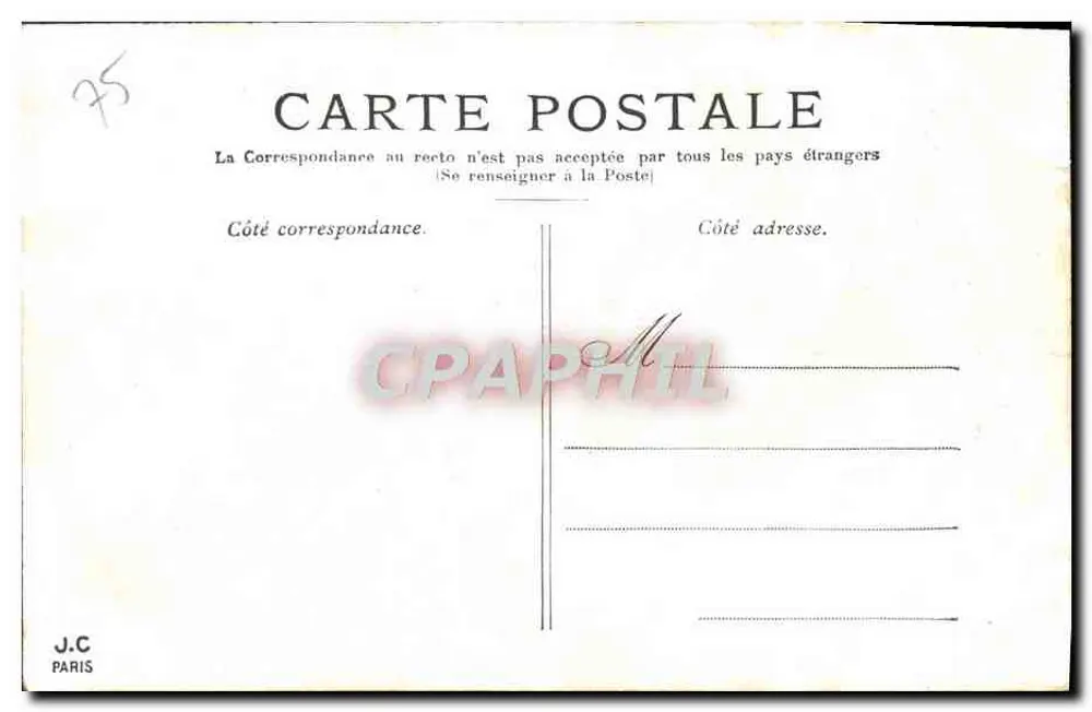 Paris — O Jardim do Luxembourg — J.C. Paris - Verso