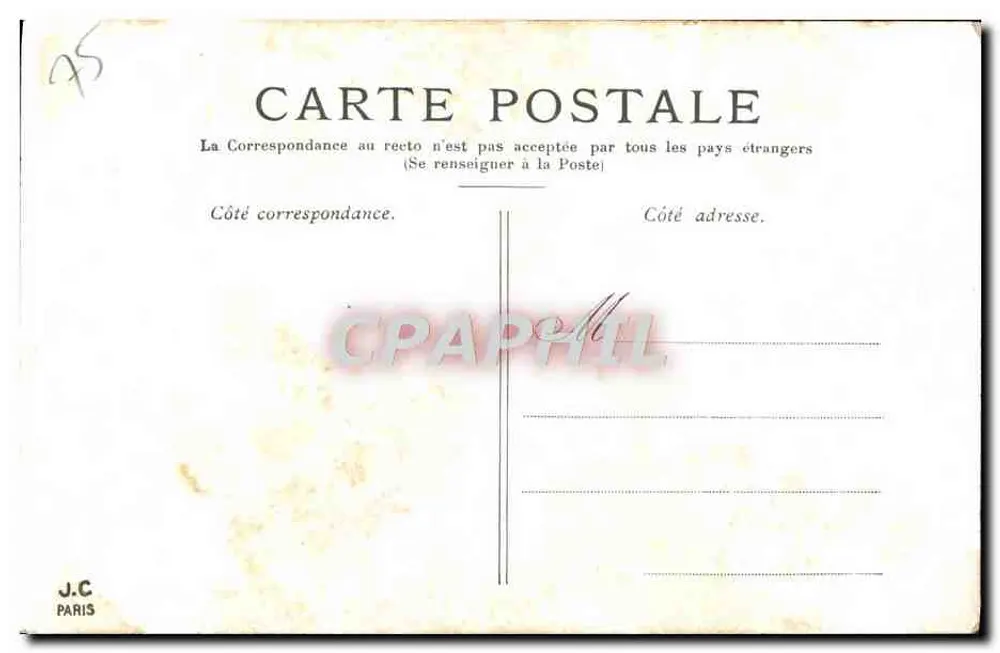Paris — Os Invalidos — J.C. Paris - Verso