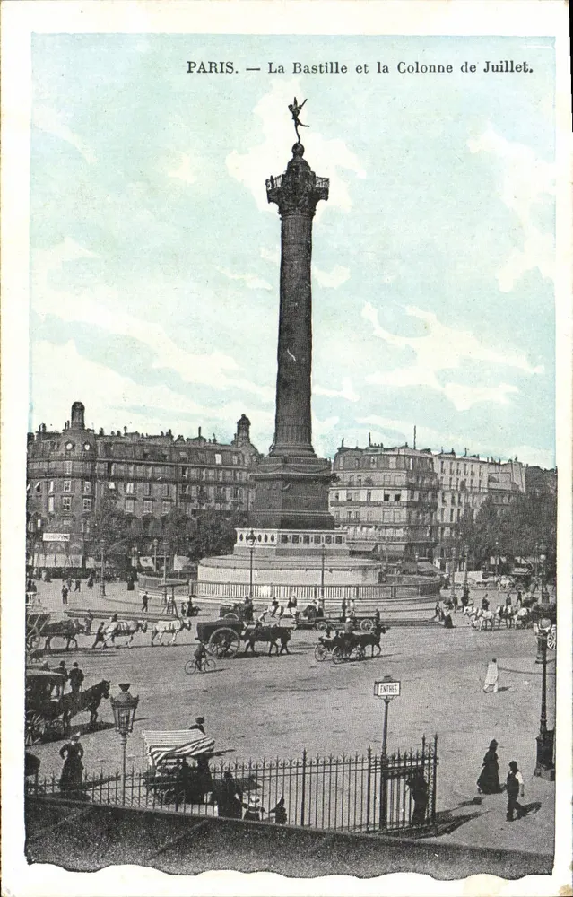 Paris — Die Bastille und die July-Säule — J.C. Paris - Vorderseite