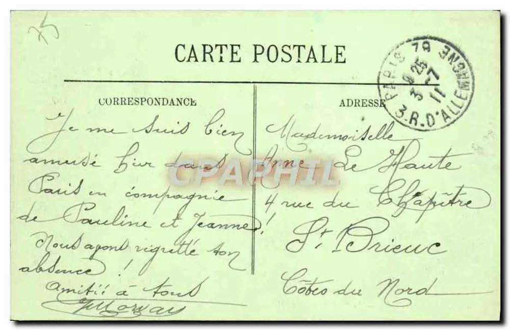 Paris (VIIIe) — O Pont Alexandre III — LL. — n° 303 - Verso