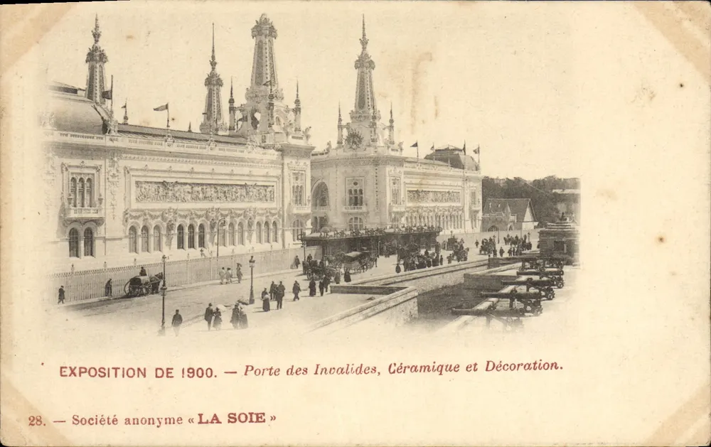 Tor der Incalides — Ausstellung von 1900 — Gesellschaft mit beschränkter Haftung « LA SOIE » - Vorderseite