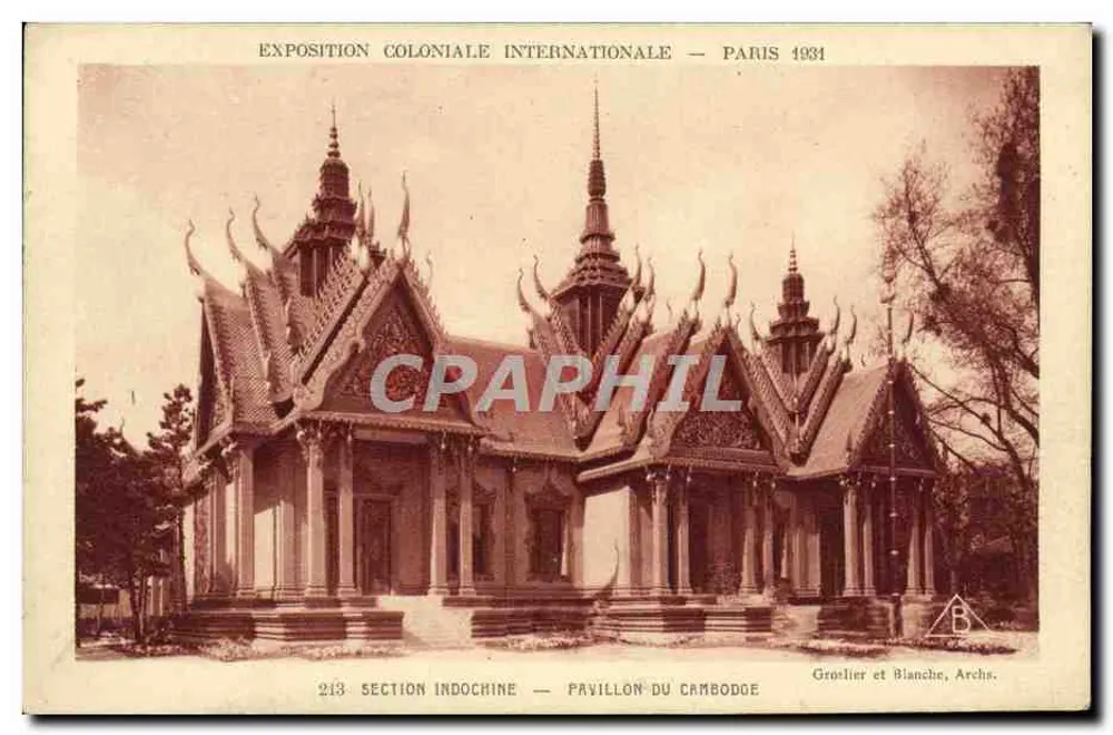 Pavillon Kambodschas — Internationale Kolonialausstellung — Paris 1931 - Vorderseite